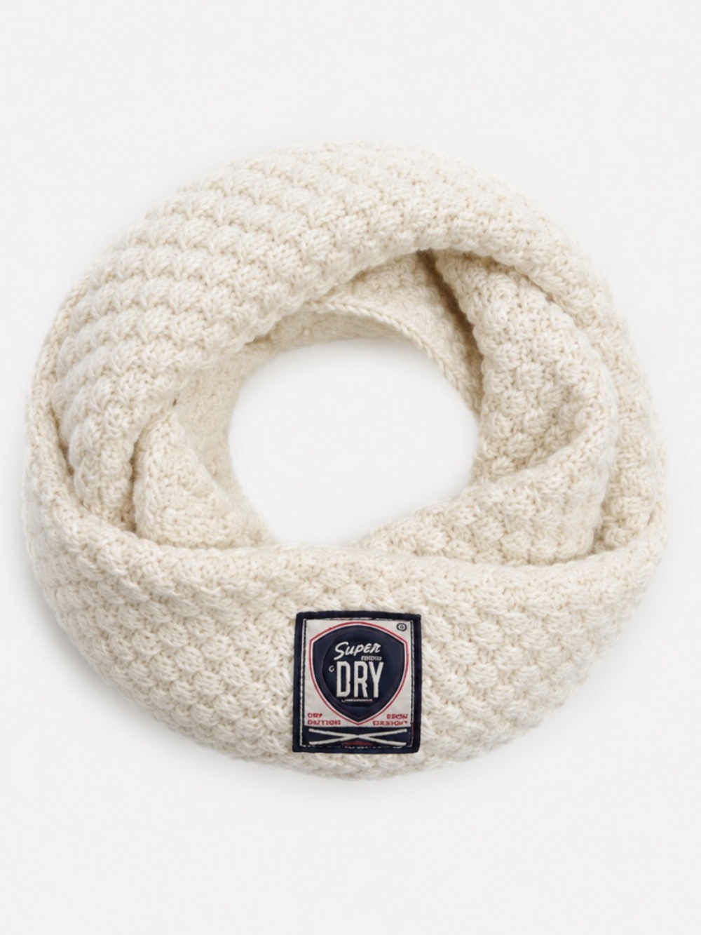 SuperDry cream infinity scarf Knit‎ fleece